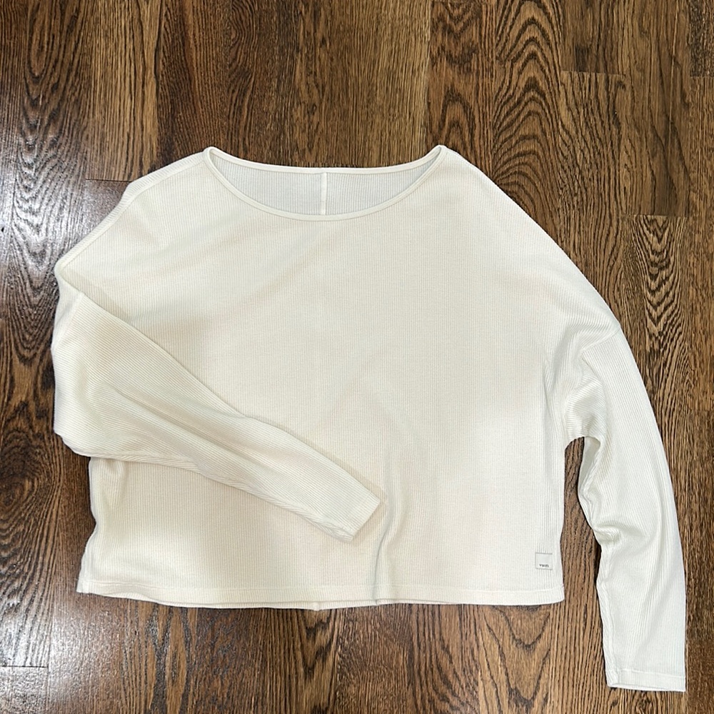 Small cream Vuori cropped thermal top